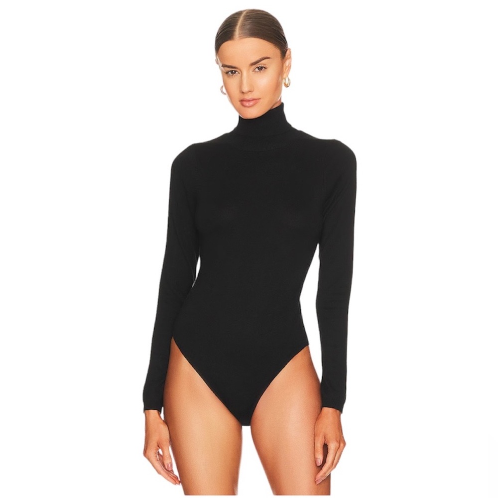Bardot Katja Roll Neck Knit Bodysuit Black Size XS NEW with Tag